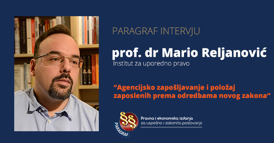 Prof. dr Mario Reljanović - intervju